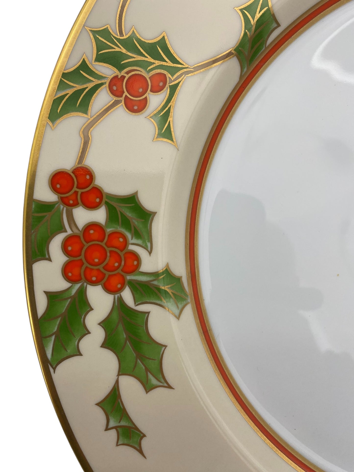 Fitz & Floyd Christmas Holly Service Plate Charger