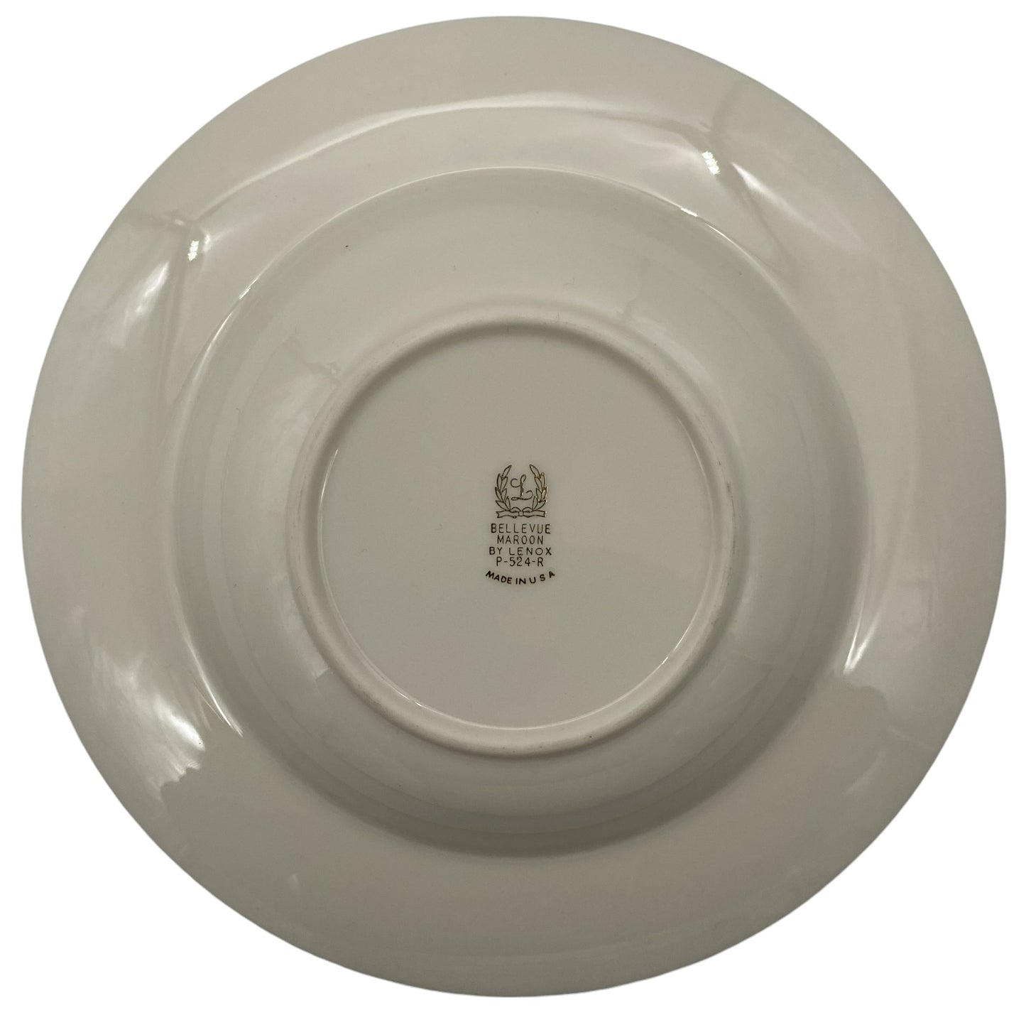 Lenox P-524-R Bellevue Maroon Rimmed Soup Bowl