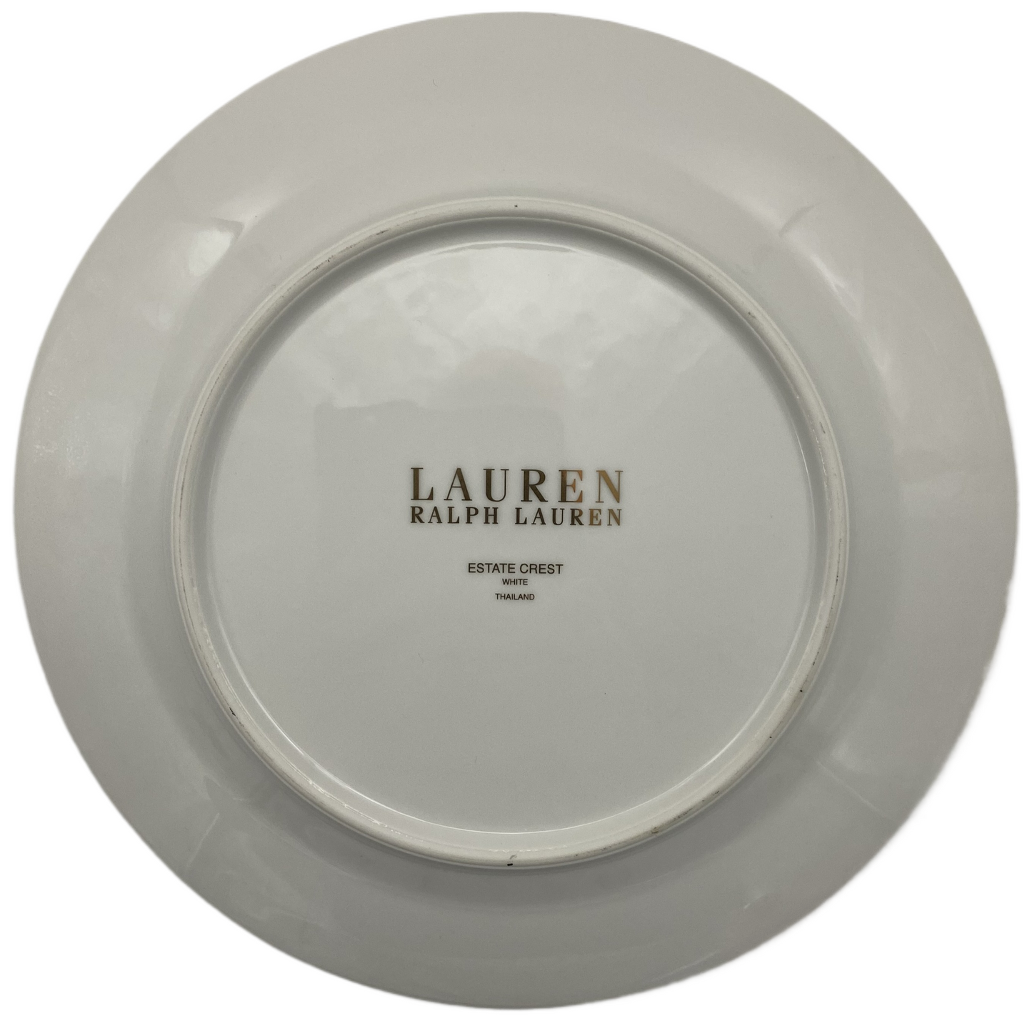 Ralph Lauren Estate Crest White Luncheon Plate