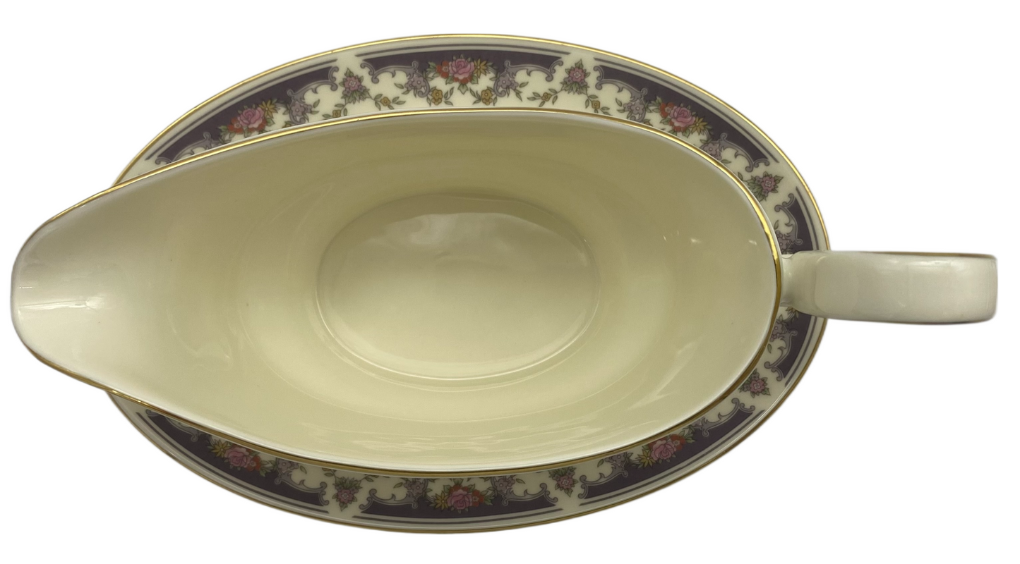 Minton Hanbridge Gravy Boat & Underplate
