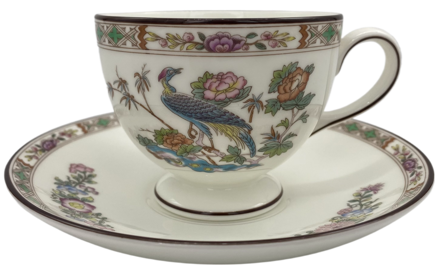 Wedgwood Kutani Crane Cup & Saucer