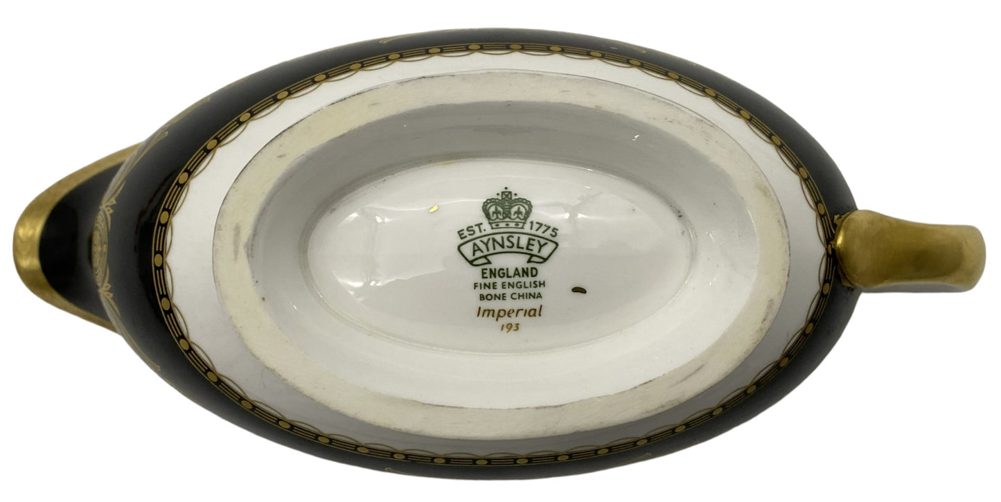 Aynsley 193 Imperial Onyx (Black) Gravy Boat