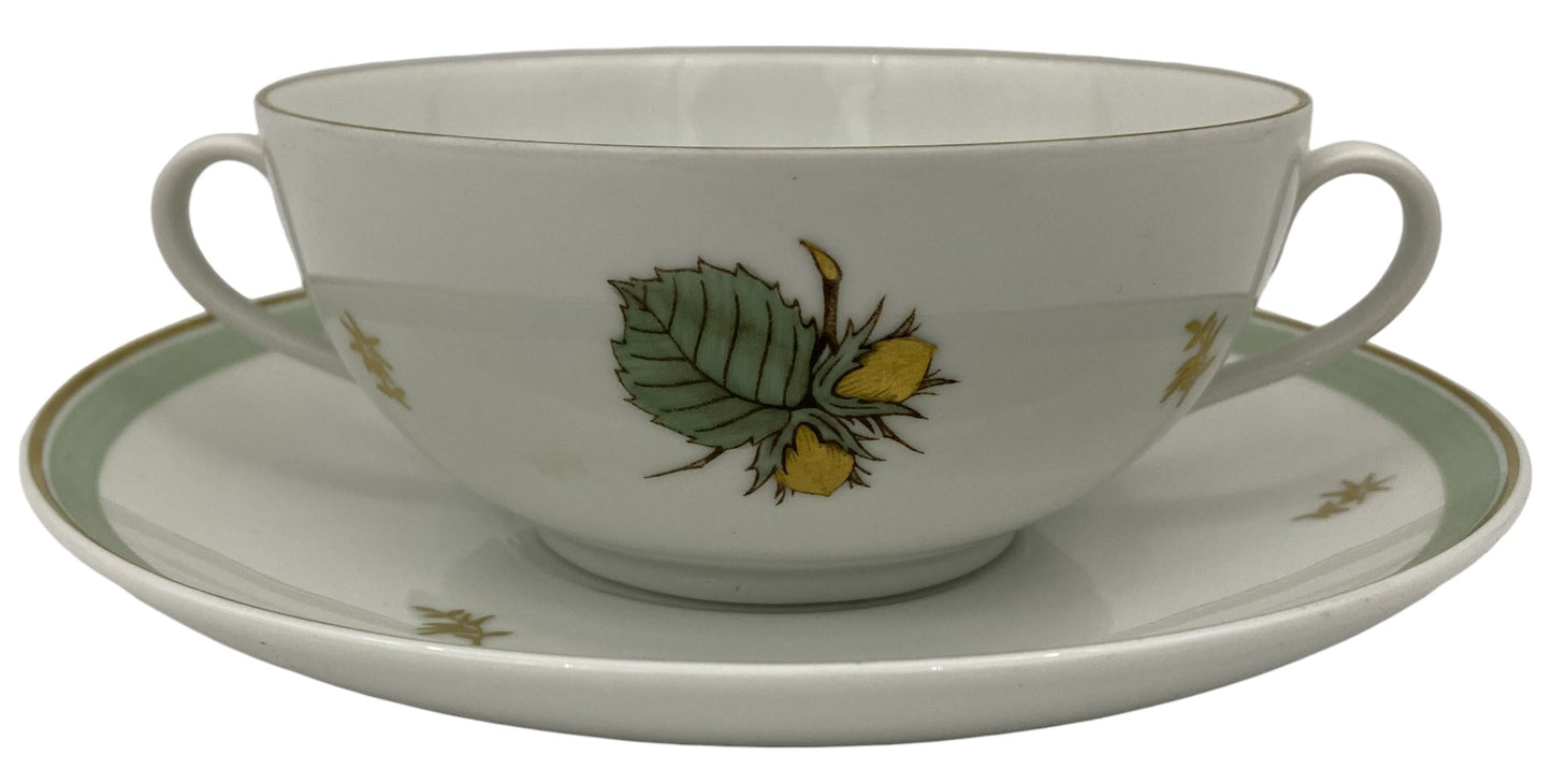 Bing & Grondahl Hazelnut Cream Soup Bowl & Saucer