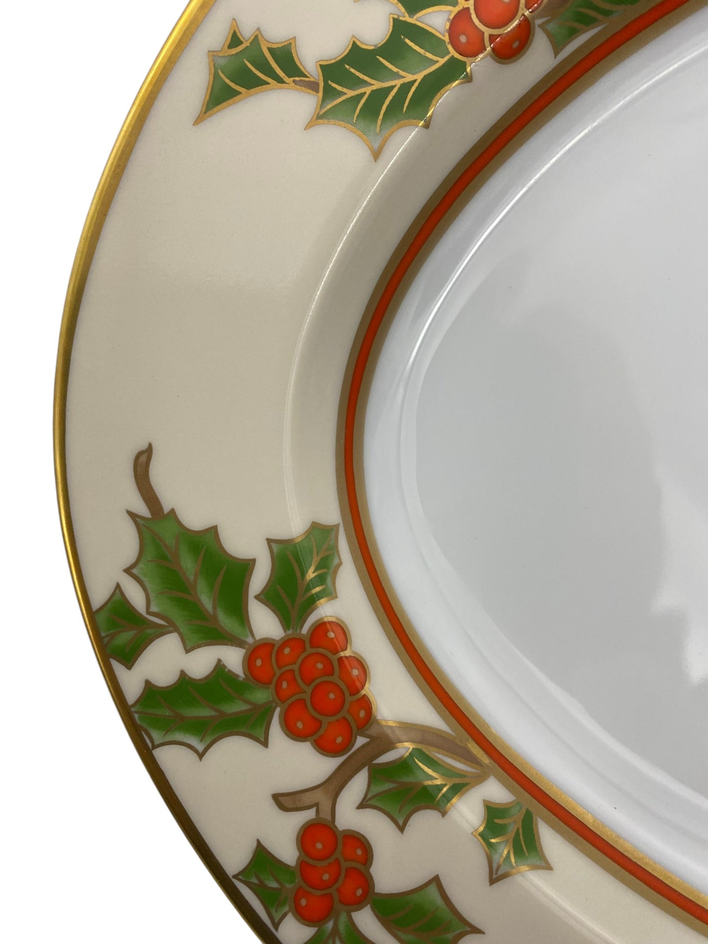 Fitz & Floyd Christmas Holly 14 " Oval Serving Platter