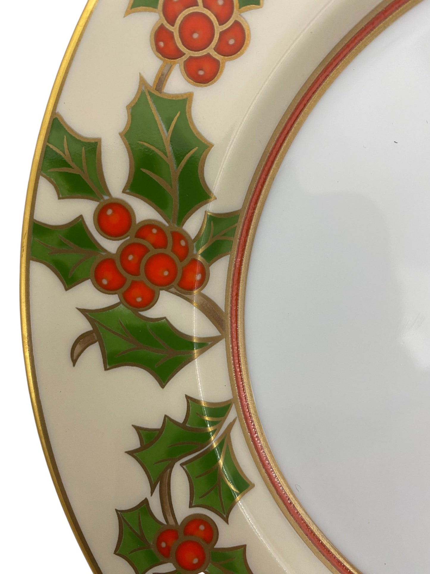 Fitz & Floyd Christmas Holly Salad Plate