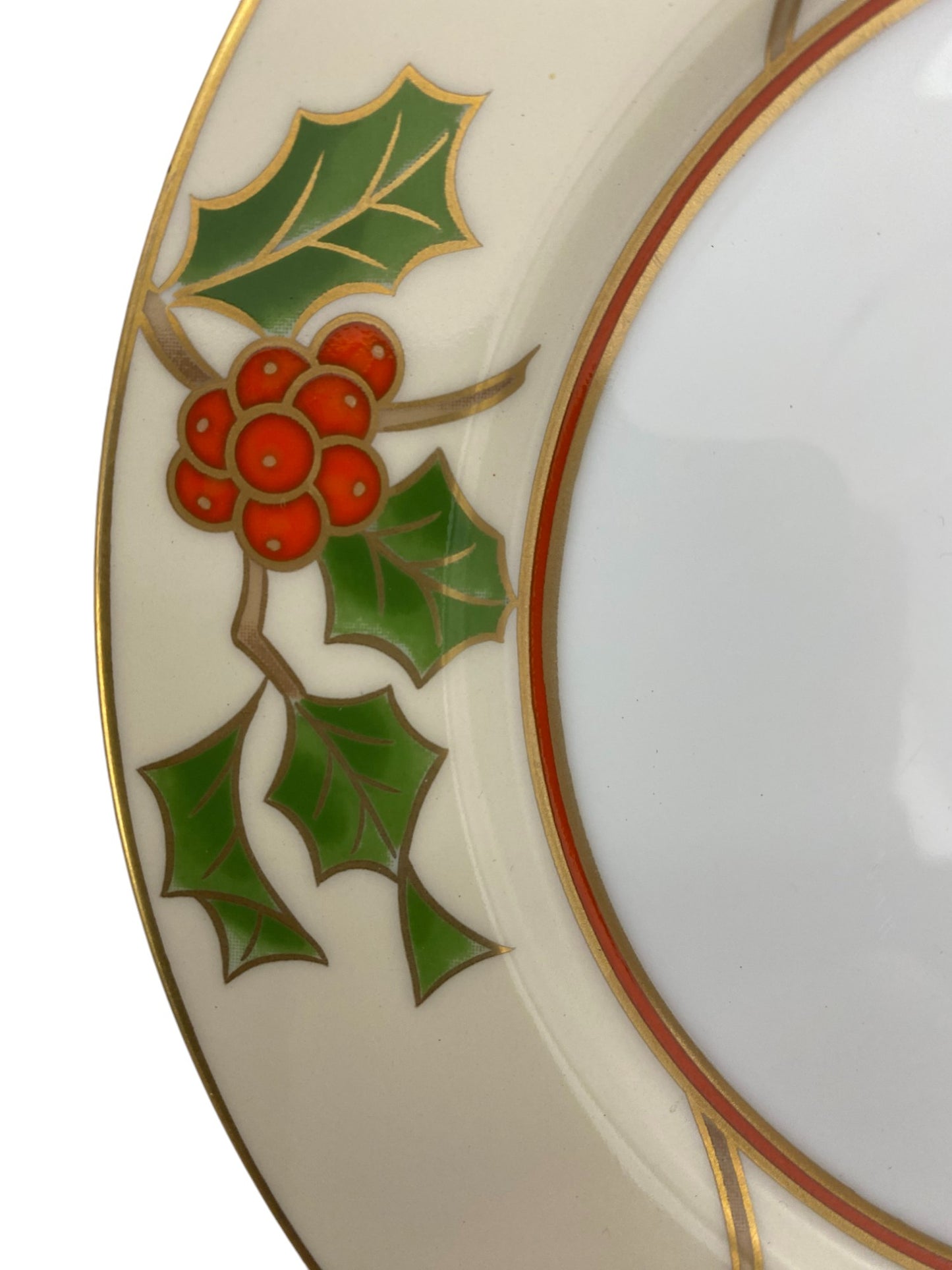 Fitz & Floyd Christmas Holly Bread & Butter Plate