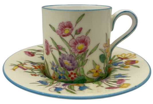 Wedgwood Prairie Flowers Demitasse Cup & Saucer