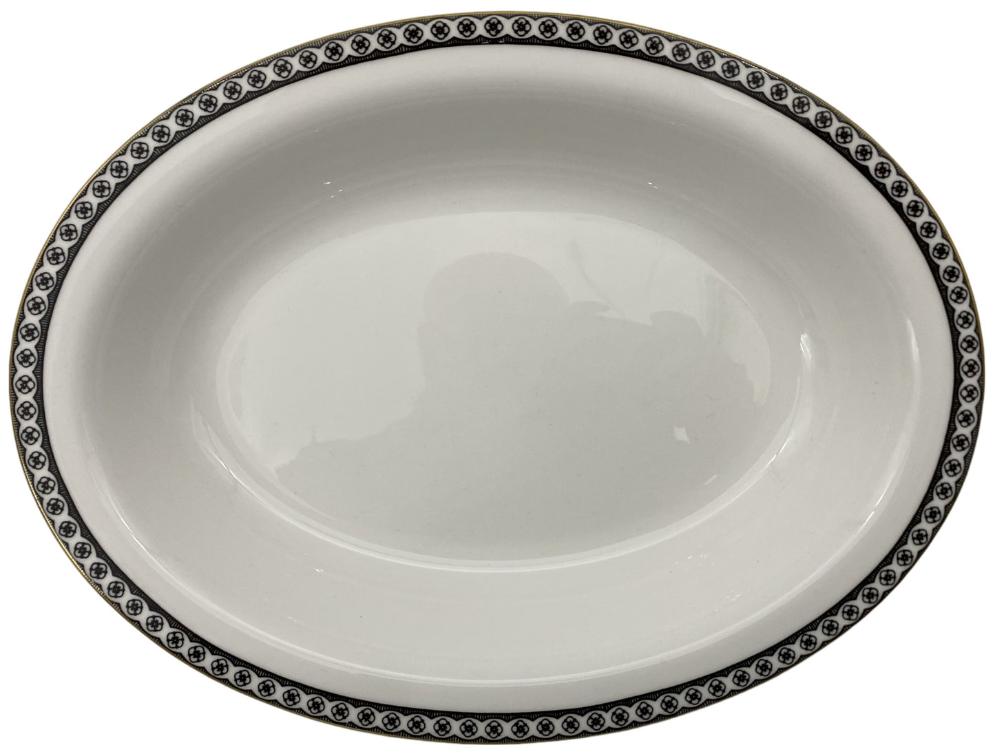 Wedgwood Ulander Black 10 " Oval Vegetable Bowl