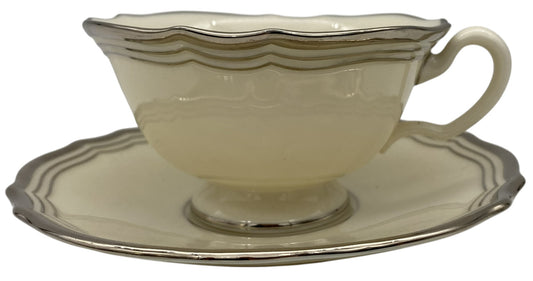 Lenox Chesterfield Platinum Cup & Saucers