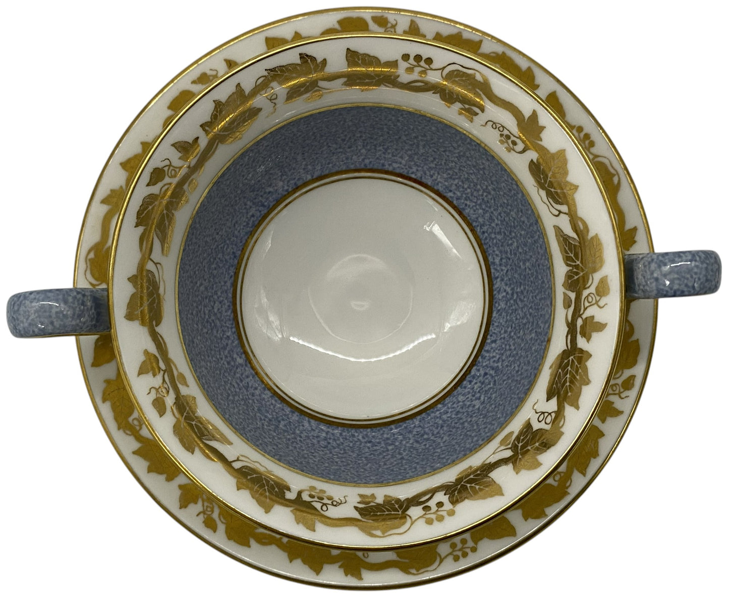 Wedgwood Whitehall Powder Gray W3979 Cream Soup Bowl & Saucer