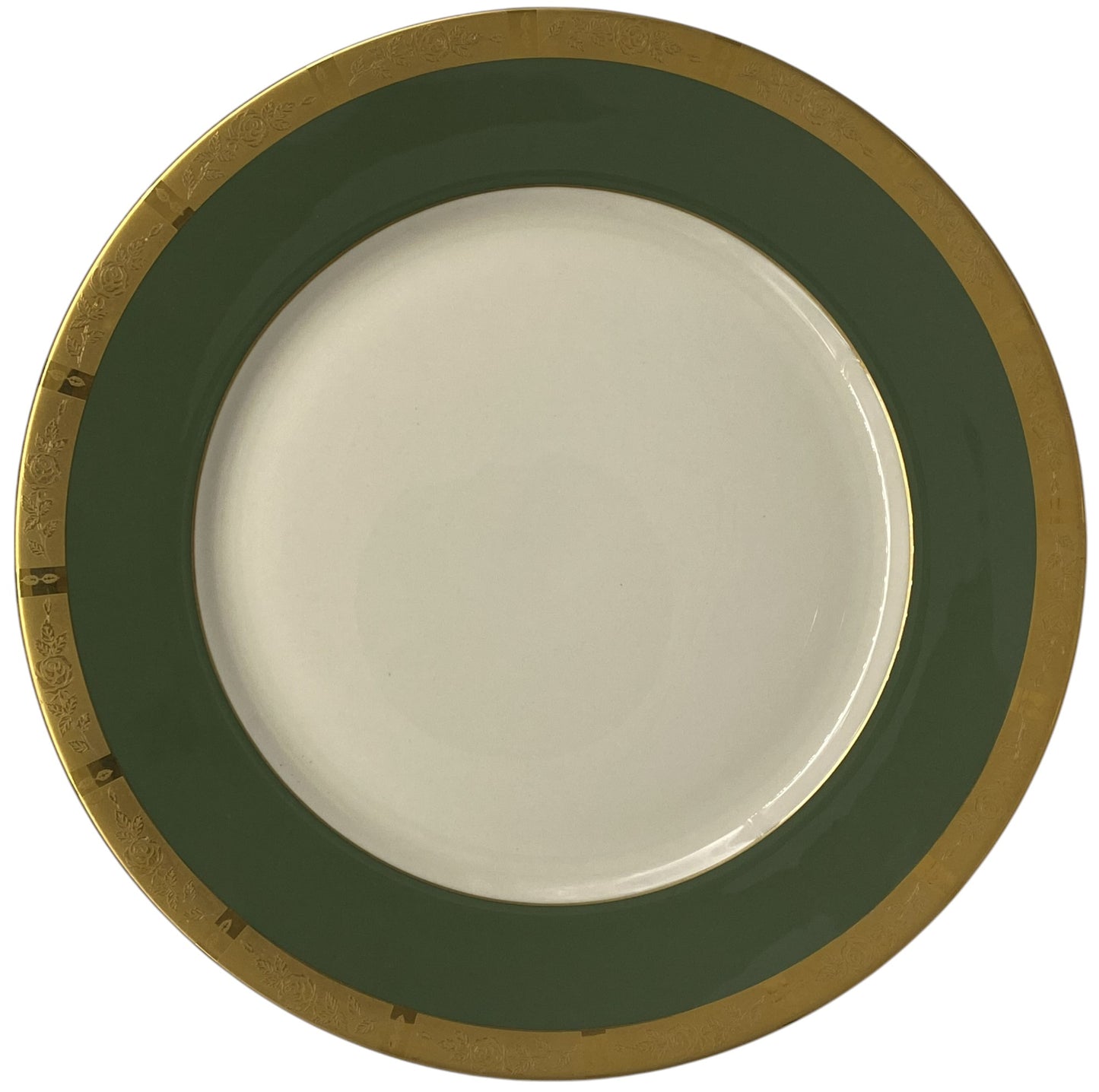 Flintridge Georgian Rose Spanish Green Dinner Plate