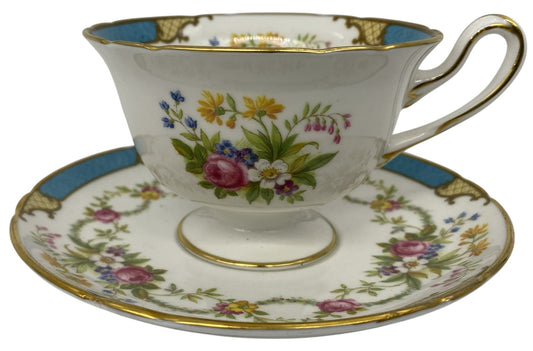 Shelley Dubarry Blue Cup & Saucer