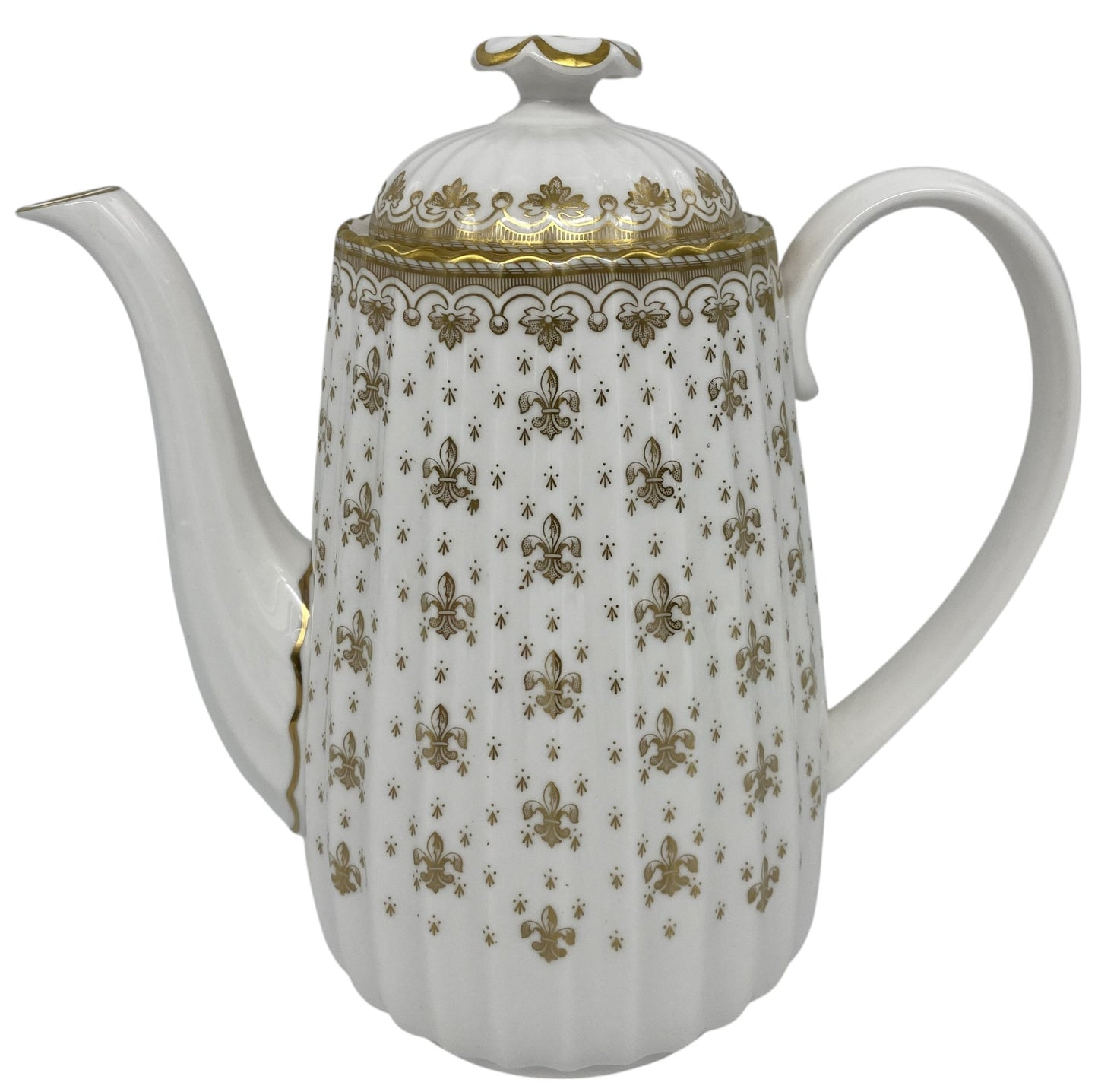 Spode Fleur De Lys Y8063 Gold Coffee Pot & Lid