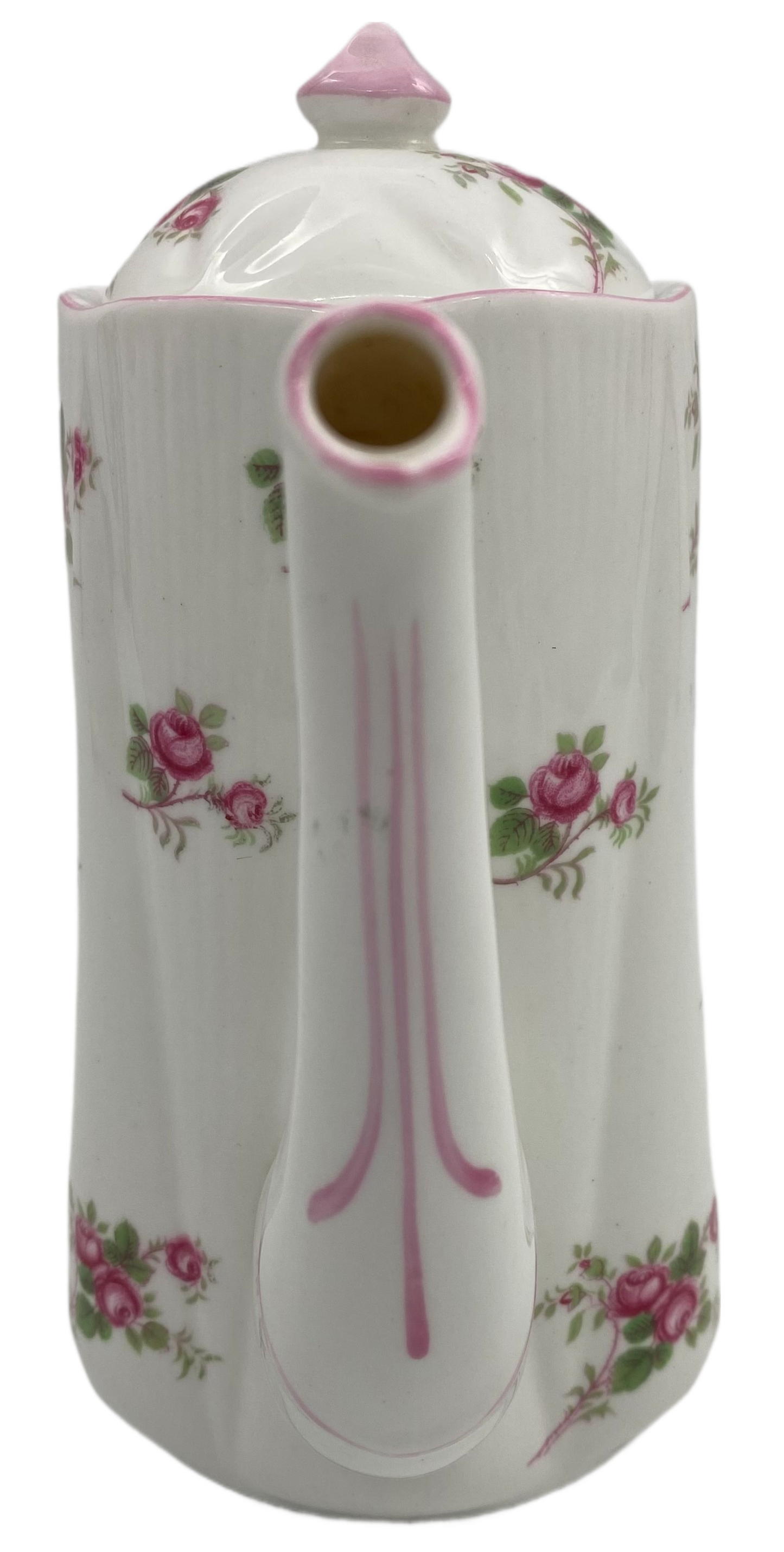 Shelley Bridal Rose Individual Coffee Pot & Lid