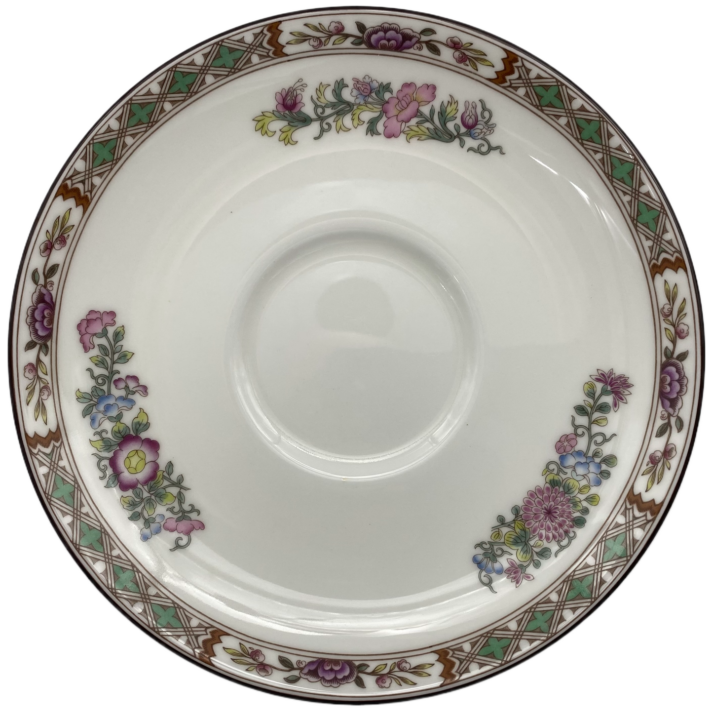 Wedgwood Kutani Crane Cream Soup Bowl & Saucer