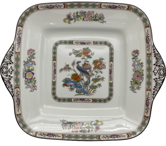 Wedgwood Kutani Crane Square Handled Cake Plate