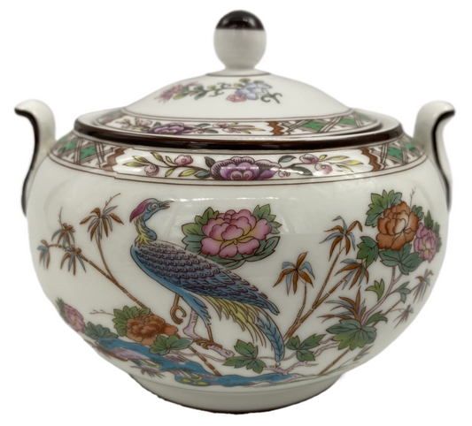 Wedgwood Kutani Crane Sugar Bowl & Lid
