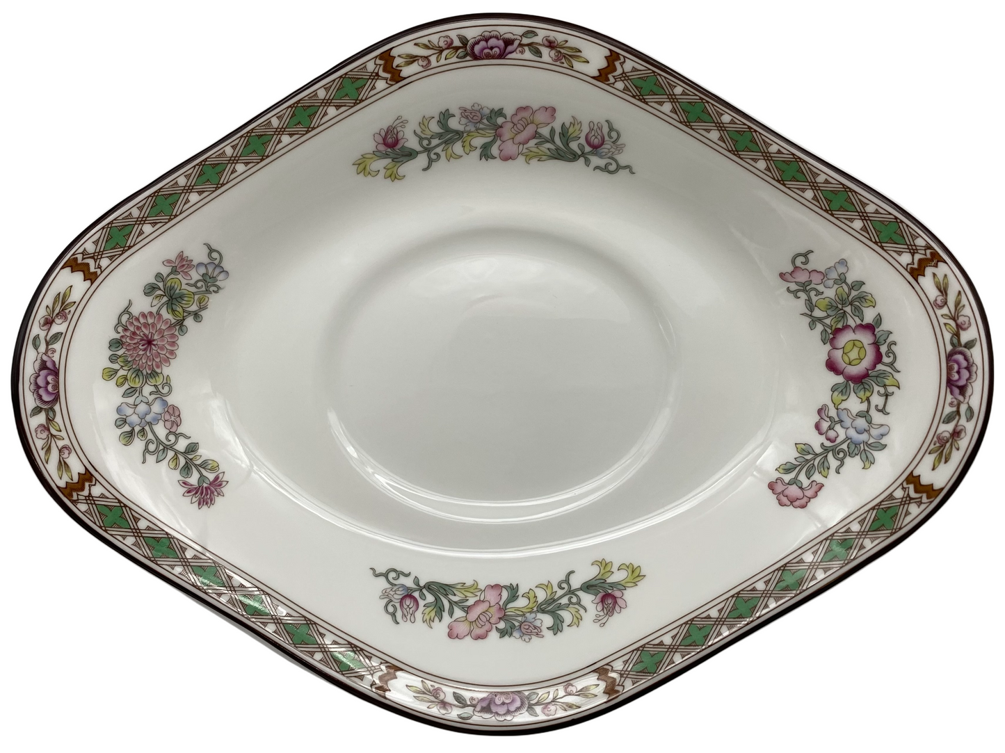 Wedgwood Kutani Crane Gravy Boat & Underplate